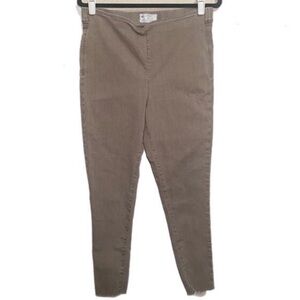 Free People High Rise Stretch Skinny Jeans Brown W31 Raw Hem